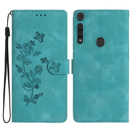Flower Butterfly Embossing Pattern Leather Phone Case, For Motorola Edge+ 2020, For Motorola Moto E6 Play, For Motorola Moto G8 Play, For Motorola One Action