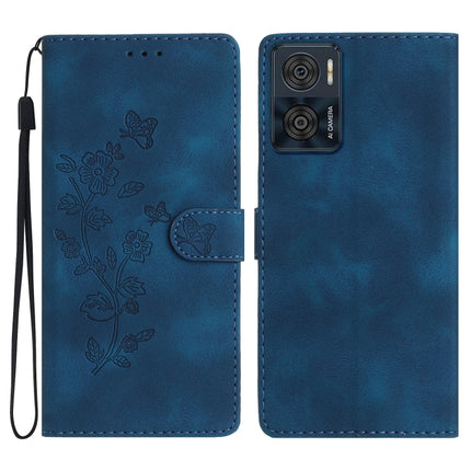 Flower Butterfly Embossing Pattern Leather Phone Case, For Motorola Moto G13, For Motorola Moto E13, For Motorola Moto G73, For Motorola Moto E22