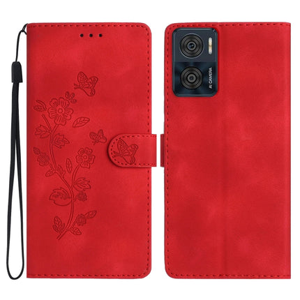 Flower Butterfly Embossing Pattern Leather Phone Case, For Motorola Moto G13, For Motorola Moto E13, For Motorola Moto G73, For Motorola Moto E22