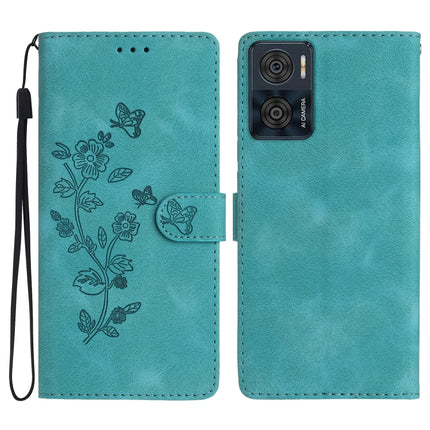 Flower Butterfly Embossing Pattern Leather Phone Case, For Motorola Moto G13, For Motorola Moto E13, For Motorola Moto G73, For Motorola Moto E22