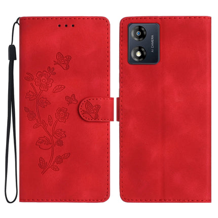 Flower Butterfly Embossing Pattern Leather Phone Case, For Motorola Moto G13, For Motorola Moto E13, For Motorola Moto G73, For Motorola Moto E22