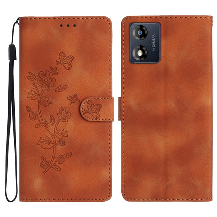 Flower Butterfly Embossing Pattern Leather Phone Case, For Motorola Moto G13, For Motorola Moto E13, For Motorola Moto G73, For Motorola Moto E22