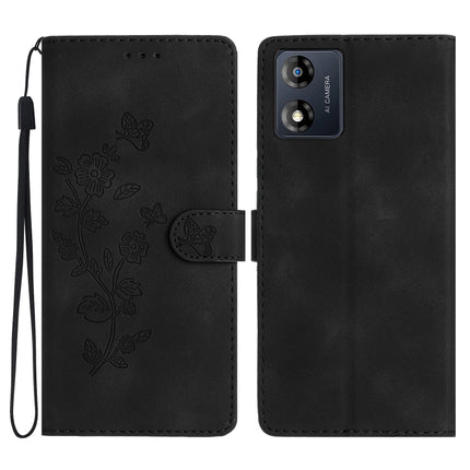 Flower Butterfly Embossing Pattern Leather Phone Case, For Motorola Moto G13, For Motorola Moto E13, For Motorola Moto G73, For Motorola Moto E22