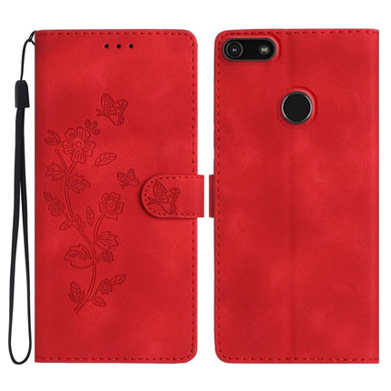 Flower Butterfly Embossing Pattern Leather Phone Case, For Motorola Edge+ 2020, For Motorola Moto E6 Play, For Motorola Moto G8 Play, For Motorola One Action