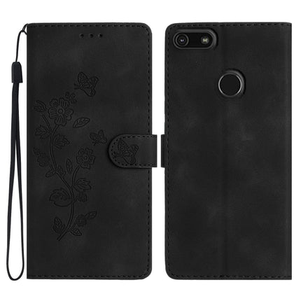 Flower Butterfly Embossing Pattern Leather Phone Case, For Motorola Edge+ 2020, For Motorola Moto E6 Play, For Motorola Moto G8 Play, For Motorola One Action