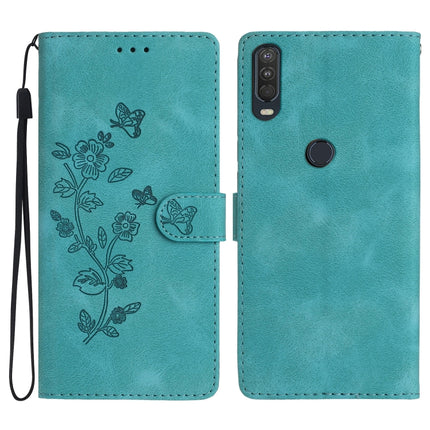 Flower Butterfly Embossing Pattern Leather Phone Case, For Motorola Edge+ 2020, For Motorola Moto E6 Play, For Motorola Moto G8 Play, For Motorola One Action