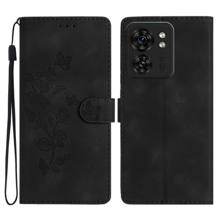 Flower Butterfly Embossing Pattern Leather Phone Case, For Motorola Moto G84 5G, For Motorola Moto G54 5G, For Motorola Moto G14 4G, For Motorola Edge 40