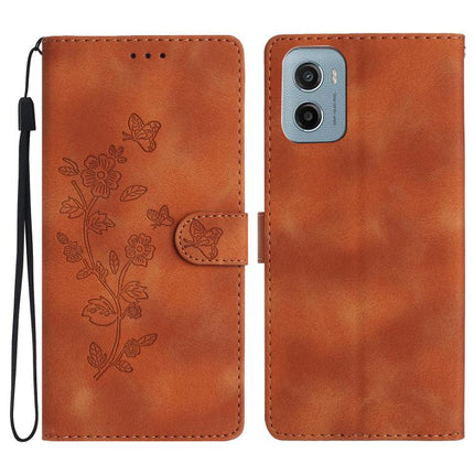 Flower Butterfly Embossing Pattern Leather Phone Case, For Motorola Moto G56 5G, For Motorola Moto E15, For Motorola Moto G05, For Motorola Moto G15