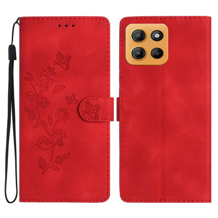 Flower Butterfly Embossing Pattern Leather Phone Case, For Motorola Moto G56 5G, For Motorola Moto E15, For Motorola Moto G05, For Motorola Moto G15