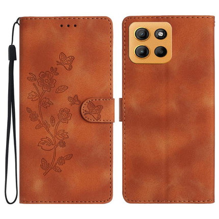 Flower Butterfly Embossing Pattern Leather Phone Case, For Motorola Moto G56 5G, For Motorola Moto E15, For Motorola Moto G05, For Motorola Moto G15