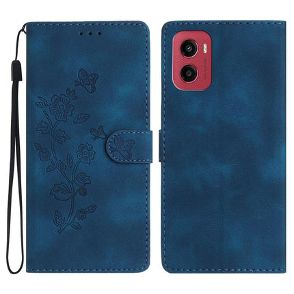 Flower Butterfly Embossing Pattern Leather Phone Case, For Motorola Moto G56 5G, For Motorola Moto E15, For Motorola Moto G05, For Motorola Moto G15