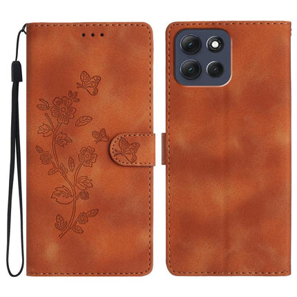 Flower Butterfly Embossing Pattern Leather Phone Case, For Motorola Moto G57 5G, For Motorola Moto G67 Power 5G, For Motorola Moto G86 Power, For Motorola Moto G86 5G