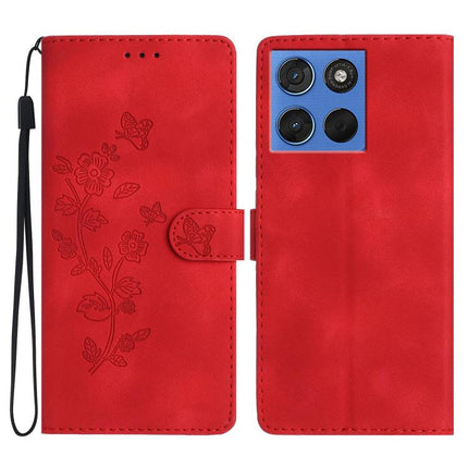 Flower Butterfly Embossing Pattern Leather Phone Case, For Motorola Moto G57 5G, For Motorola Moto G67 Power 5G, For Motorola Moto G86 Power, For Motorola Moto G86 5G