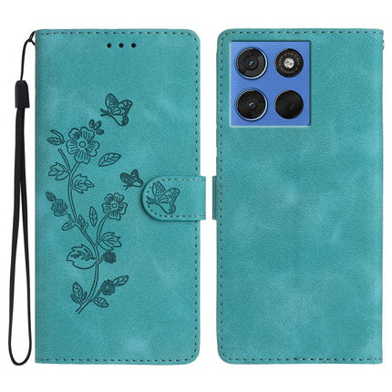 Flower Butterfly Embossing Pattern Leather Phone Case, For Motorola Moto G57 5G, For Motorola Moto G67 Power 5G, For Motorola Moto G86 Power, For Motorola Moto G86 5G
