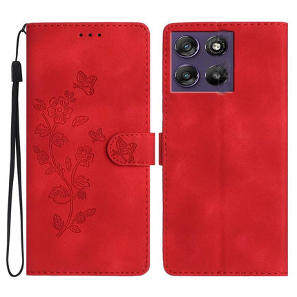 Flower Butterfly Embossing Pattern Leather Phone Case, For Motorola Moto G57 5G, For Motorola Moto G67 Power 5G, For Motorola Moto G86 Power, For Motorola Moto G86 5G