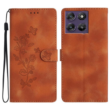 Flower Butterfly Embossing Pattern Leather Phone Case, For Motorola Moto G57 5G, For Motorola Moto G67 Power 5G, For Motorola Moto G86 Power, For Motorola Moto G86 5G