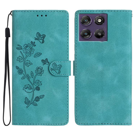 Flower Butterfly Embossing Pattern Leather Phone Case, For Motorola Moto G57 5G, For Motorola Moto G67 Power 5G, For Motorola Moto G86 Power, For Motorola Moto G86 5G