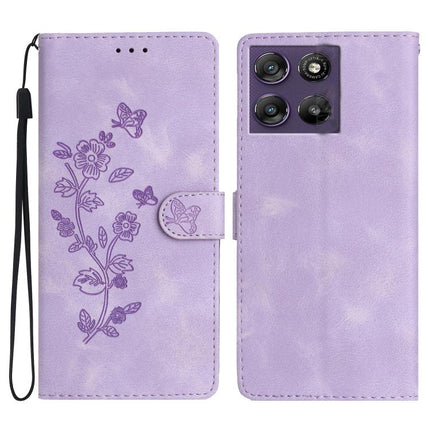 Flower Butterfly Embossing Pattern Leather Phone Case, For Motorola Moto G57 5G, For Motorola Moto G67 Power 5G, For Motorola Moto G86 Power, For Motorola Moto G86 5G