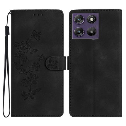 Flower Butterfly Embossing Pattern Leather Phone Case, For Motorola Moto G57 5G, For Motorola Moto G67 Power 5G, For Motorola Moto G86 Power, For Motorola Moto G86 5G