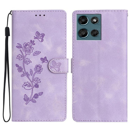 Flower Butterfly Embossing Pattern Leather Phone Case, For Motorola Moto G Play 2025, For Motorola Edge 50 5G, For Motorola Edge 50 Pro, For Motorola Edge 50 Fusion