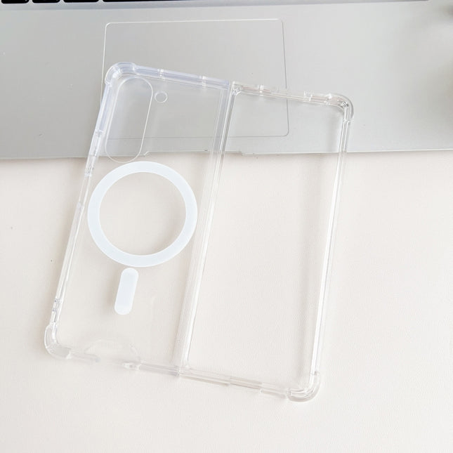Magsafe Magnetic Transparent Shockproof Phone Case, For Samsung Galaxy Z Fold5 5G, For Samsung Galaxy Z Flip5 5G