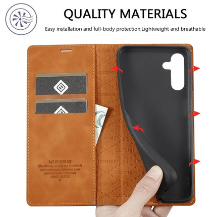 LC.IMEEKE Strong Magnetism Ultra-thin Matte Leather Phone Case, For Samsung Galaxy A24 4G