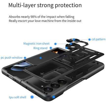 Sliding Camera Cover Design TPU+PC Phone Case, For Samsung Galaxy Z Fold6, For Samsung Galaxy Z Fold5