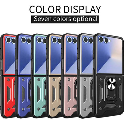 Armor Magnetic Bracket TPU+PC Phone Case, For Samsung Galaxy Z Flip8 5G, For Samsung Galaxy Z Flip7, For Samsung Galaxy Z Flip6