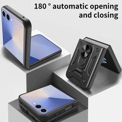 Armor Magnetic Bracket TPU+PC Phone Case, For Samsung Galaxy Z Flip8 5G, For Samsung Galaxy Z Flip7, For Samsung Galaxy Z Flip6