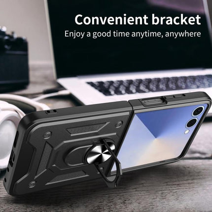 Armor Magnetic Bracket TPU+PC Phone Case, For Samsung Galaxy Z Flip8 5G, For Samsung Galaxy Z Flip7, For Samsung Galaxy Z Flip6