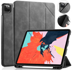 Funda de cuero con tapa horizontal DG.MING See Series, con soporte y bandeja para lápiz, para iPad Pro 11 (2020)