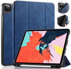 Funda de cuero con tapa horizontal DG.MING See Series, con soporte y bandeja para lápiz, para iPad Pro 11 (2020)