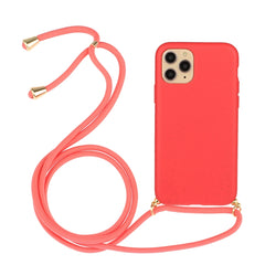 Wheat Straw Material + TPU Phone Case with Lanyard, For iPhone 15 Pro Max, For iPhone 15 Pro, For iPhone 15 Plus, For iPhone 15