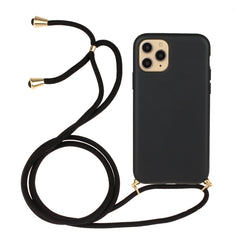 Wheat Straw Material + TPU Phone Case with Lanyard, For iPhone 15 Pro Max, For iPhone 15 Pro, For iPhone 15 Plus, For iPhone 15