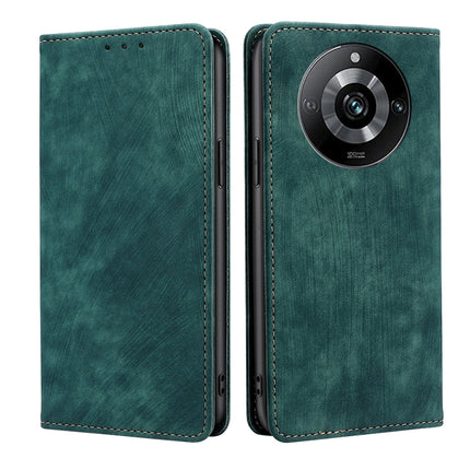 RFID Anti-theft Brush Magnetic Leather Phone Case, For Realme 11 5G Global / 11x 5G, For Realme 11 5G, For Realme 11 Pro / 11 Pro+ 5G, For Realme C65 4G