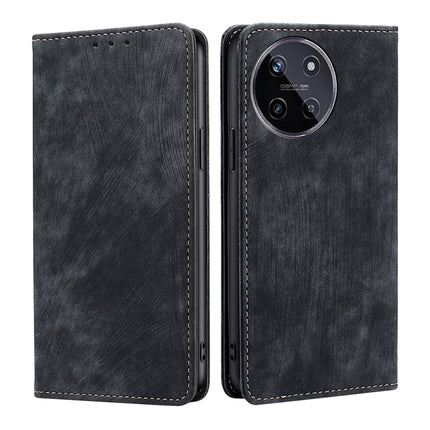RFID Anti-theft Brush Magnetic Leather Phone Case, For Realme 12 Pro 5G, For Realme GT5 Pro 5G, For Realme 11 4G, For Realme GT5 / GT5 240W