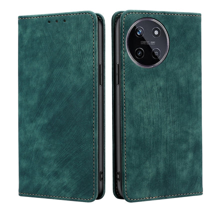 RFID Anti-theft Brush Magnetic Leather Phone Case, For Realme 12 Pro 5G, For Realme GT5 Pro 5G, For Realme 11 4G, For Realme GT5 / GT5 240W