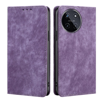 RFID Anti-theft Brush Magnetic Leather Phone Case, For Realme 12 Pro 5G, For Realme GT5 Pro 5G, For Realme 11 4G, For Realme GT5 / GT5 240W