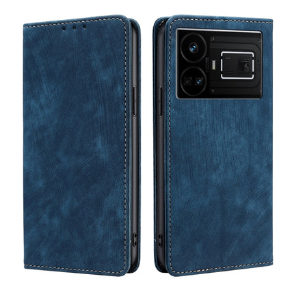 RFID Anti-theft Brush Magnetic Leather Phone Case, For Realme 12 Pro 5G, For Realme GT5 Pro 5G, For Realme 11 4G, For Realme GT5 / GT5 240W