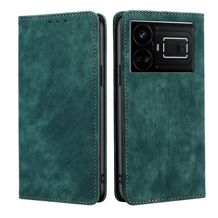 RFID Anti-theft Brush Magnetic Leather Phone Case, For Realme 12 Pro 5G, For Realme GT5 Pro 5G, For Realme 11 4G, For Realme GT5 / GT5 240W