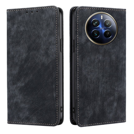 RFID Anti-theft Brush Magnetic Leather Phone Case, For Realme 12 Pro 5G, For Realme GT5 Pro 5G, For Realme 11 4G, For Realme GT5 / GT5 240W