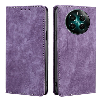 RFID Anti-theft Brush Magnetic Leather Phone Case, For Realme C61 4G, For Realme GT Neo6 SE, For Realme 12 5G, For Realme 12+ 5G