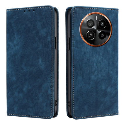 RFID Anti-theft Brush Magnetic Leather Phone Case, For Realme 12 Pro 5G, For Realme GT5 Pro 5G, For Realme 11 4G, For Realme GT5 / GT5 240W