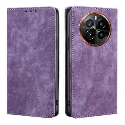 RFID Anti-theft Brush Magnetic Leather Phone Case, For Realme 12 Pro 5G, For Realme GT5 Pro 5G, For Realme 11 4G, For Realme GT5 / GT5 240W