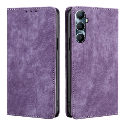 RFID Anti-theft Brush Magnetic Leather Phone Case, For Realme 11 5G Global / 11x 5G, For Realme 11 5G, For Realme 11 Pro / 11 Pro+ 5G, For Realme C65 4G