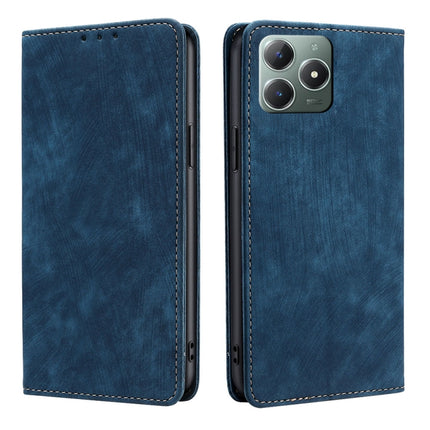 RFID Anti-theft Brush Magnetic Leather Phone Case, For Realme C61 4G, For Realme GT Neo6 SE, For Realme 12 5G, For Realme 12+ 5G
