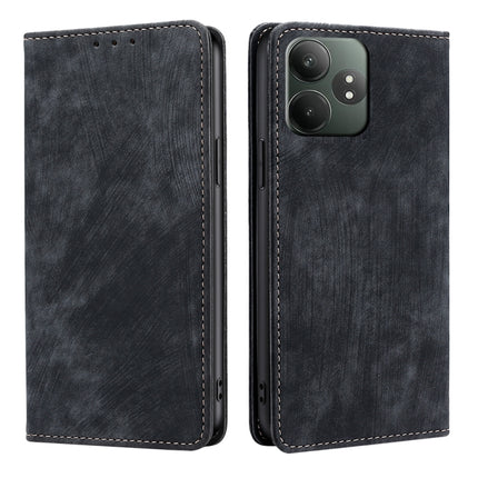 RFID Anti-theft Brush Magnetic Leather Phone Case, For Realme C61 4G, For Realme GT Neo6 SE, For Realme 12 5G, For Realme 12+ 5G