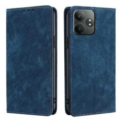 RFID Anti-theft Brush Magnetic Leather Phone Case, For Realme C61 4G, For Realme GT Neo6 SE, For Realme 12 5G, For Realme 12+ 5G