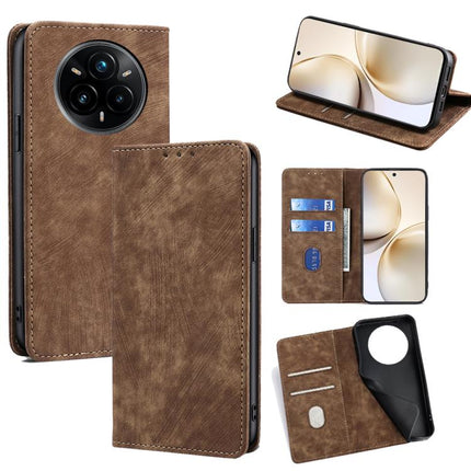 RFID Anti-theft Brush Magnetic Leather Phone Case, For Realme 14 Pro+ 5G, For Realme 14 Pro 5G Global, For Realme C75 4G / 14x 5G Global, For Realme 13 Pro 5G