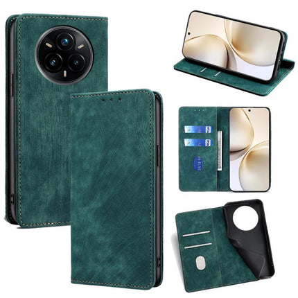 RFID Anti-theft Brush Magnetic Leather Phone Case, For Realme 14 Pro+ 5G, For Realme 14 Pro 5G Global, For Realme C75 4G / 14x 5G Global, For Realme 13 Pro 5G